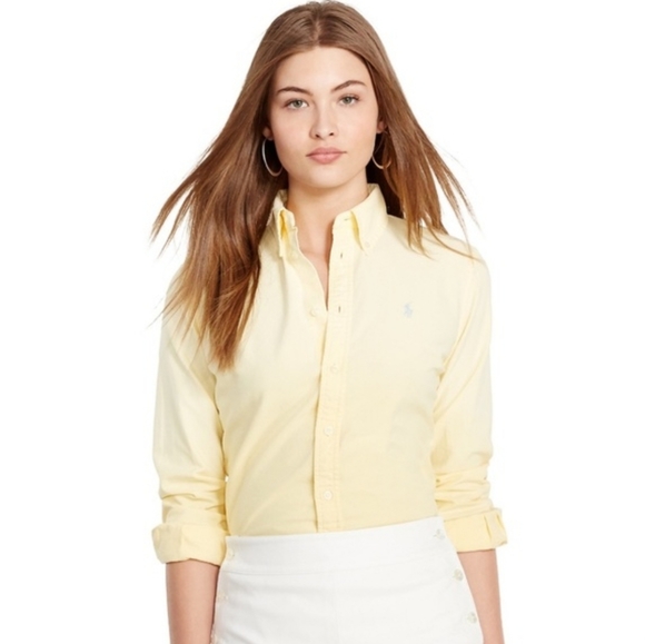 Polo Ralph Lauren Tops - Ralph Lauren Polo Yellow Oxford Shirt Button Down